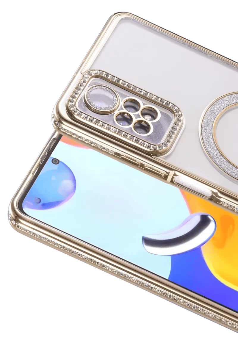 Xiaomi Redmi Note 12 Pro 4G Joke Simli Magneticsafe Kılıf - Gold