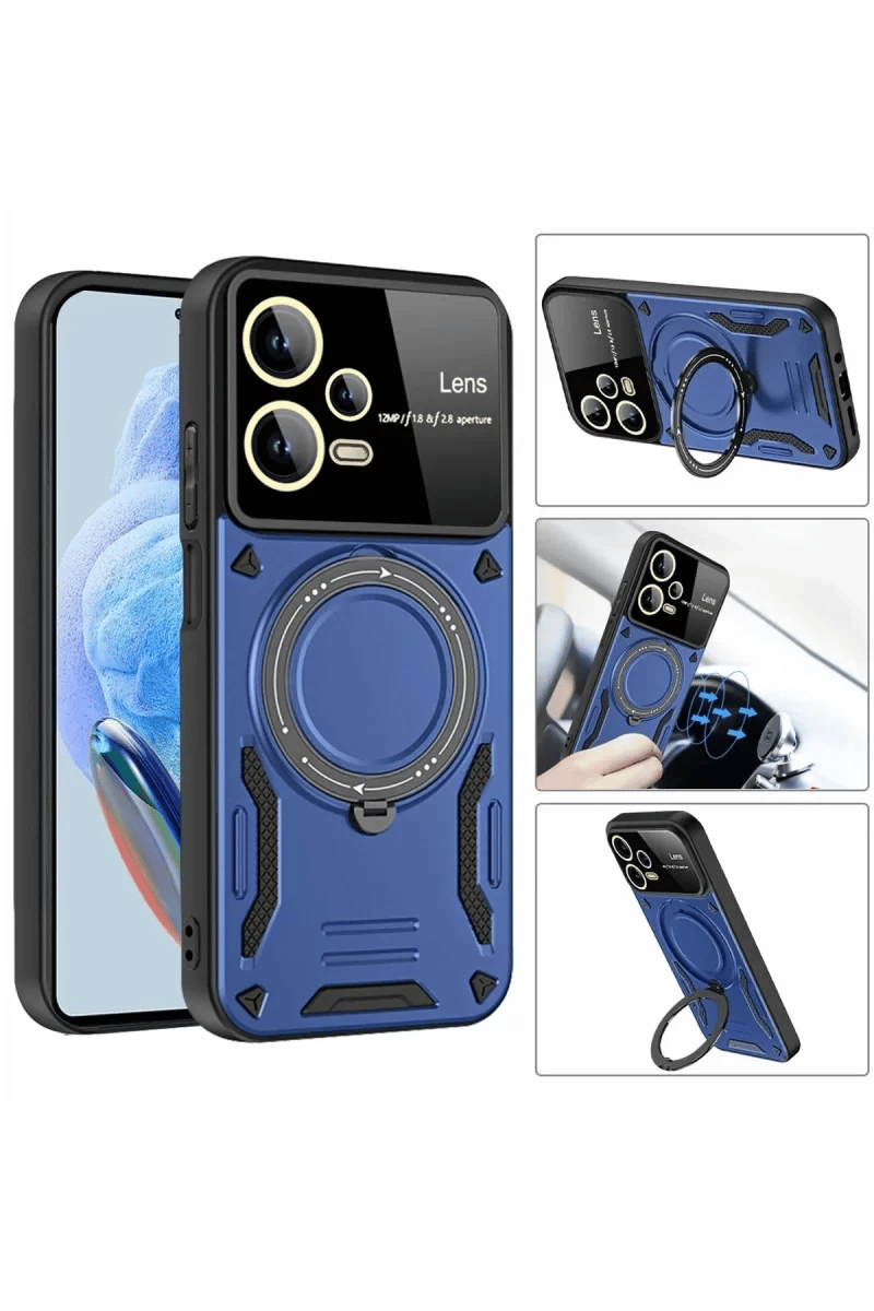 Xiaomi Redmi Note 12 Pro 5G Kılıf Joy Lens Standlı Kapak - Mor