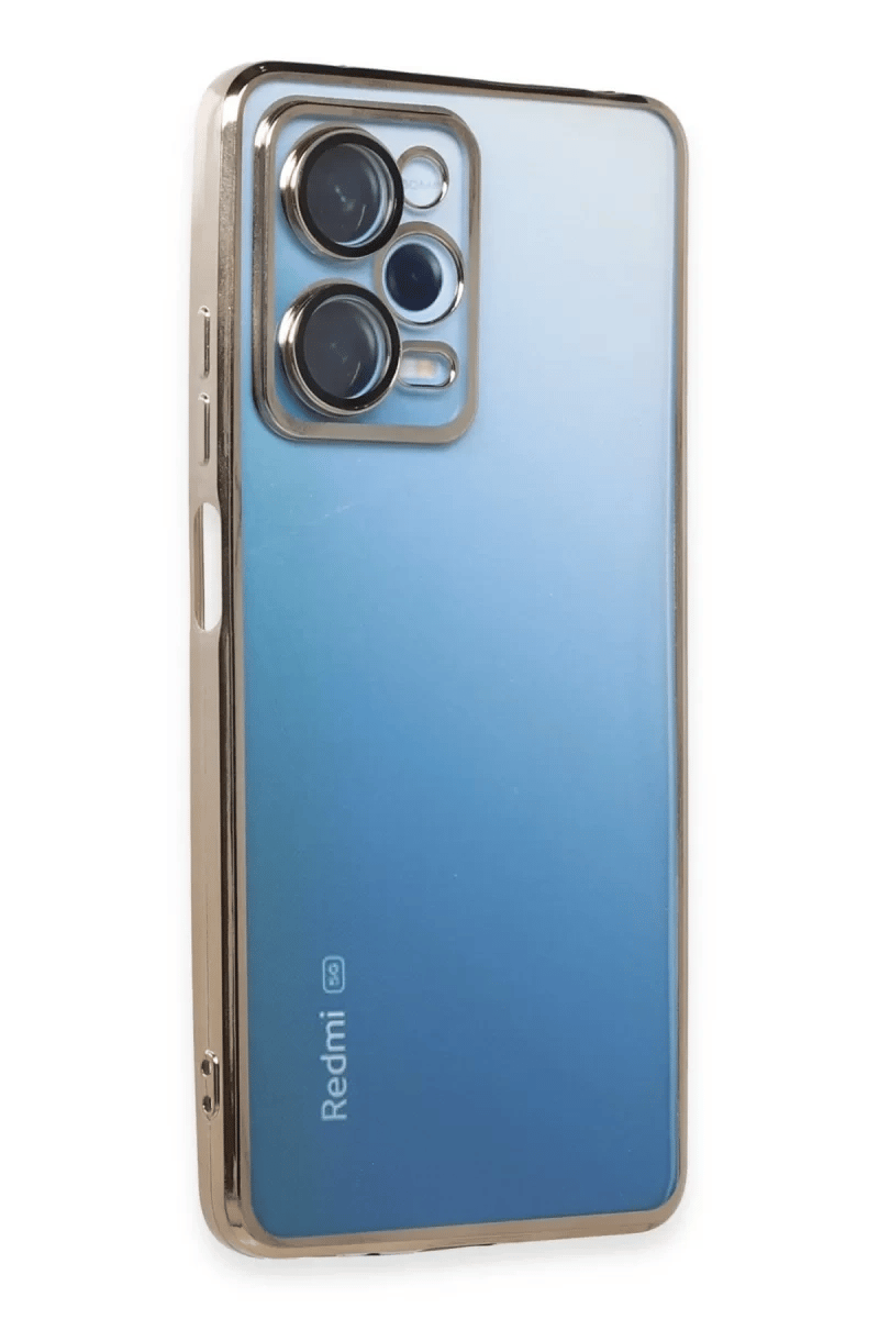 Xiaomi Redmi Note 12 Pro 5G Kılıf Lensli Silikon - Gold