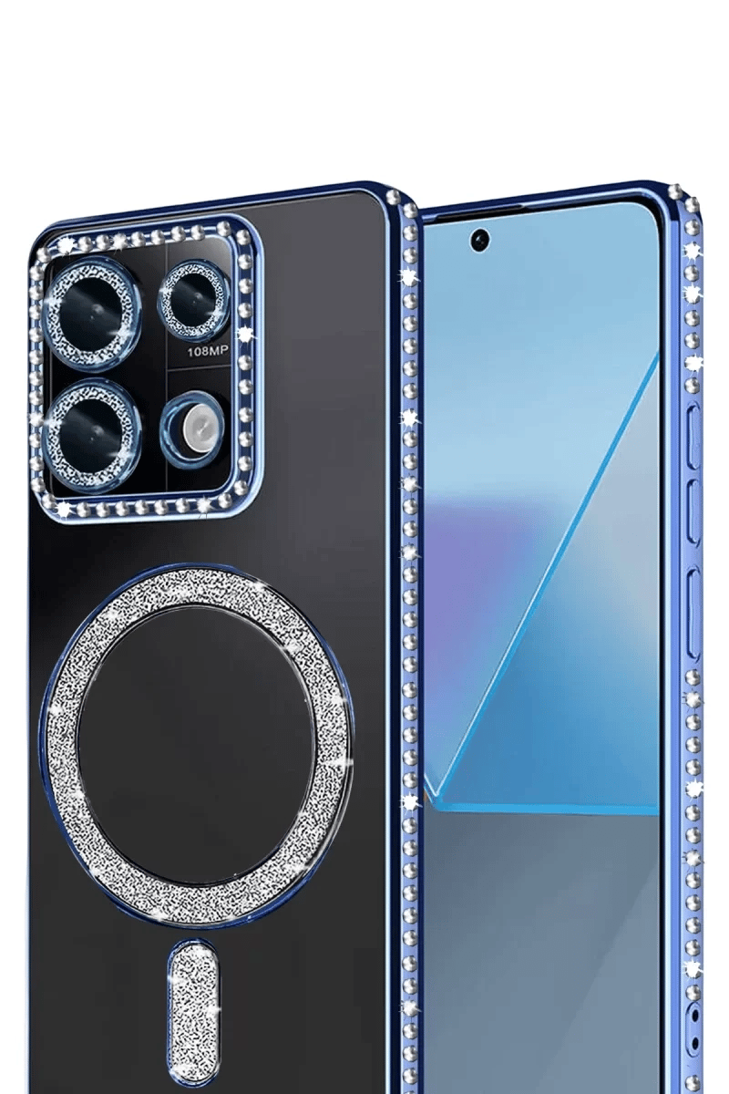 Xiaomi Redmi Note 13 Pro 4G Joke Simli Magneticsafe Kılıf - Mavi