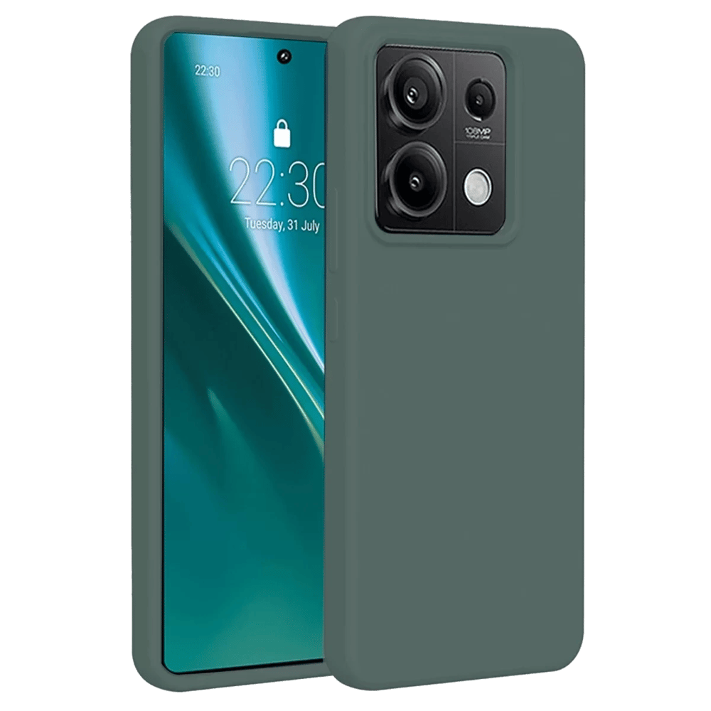 Xiaomi Redmi Note 13 Pro 4G Kılıf First Silikon - Koyu Yeşil