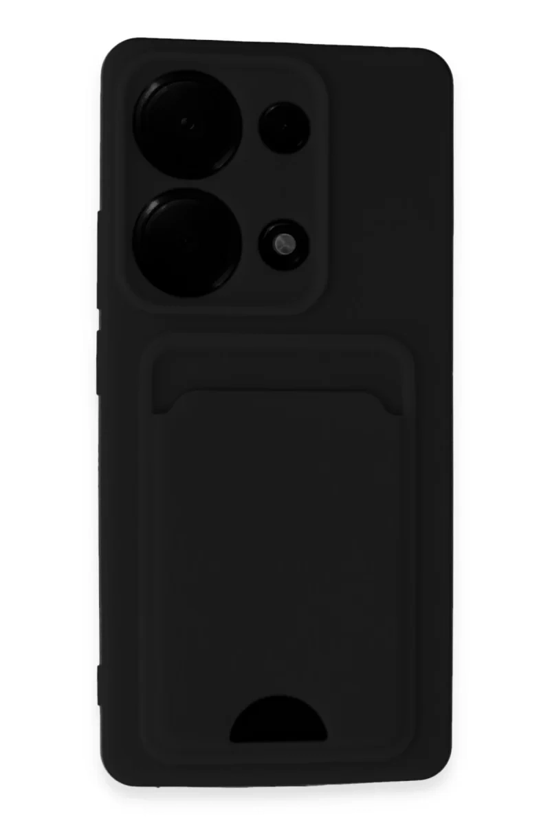 Xiaomi Redmi Note 13 Pro 4G Kılıf Kelvin Kartvizitli Silikon - Siyah