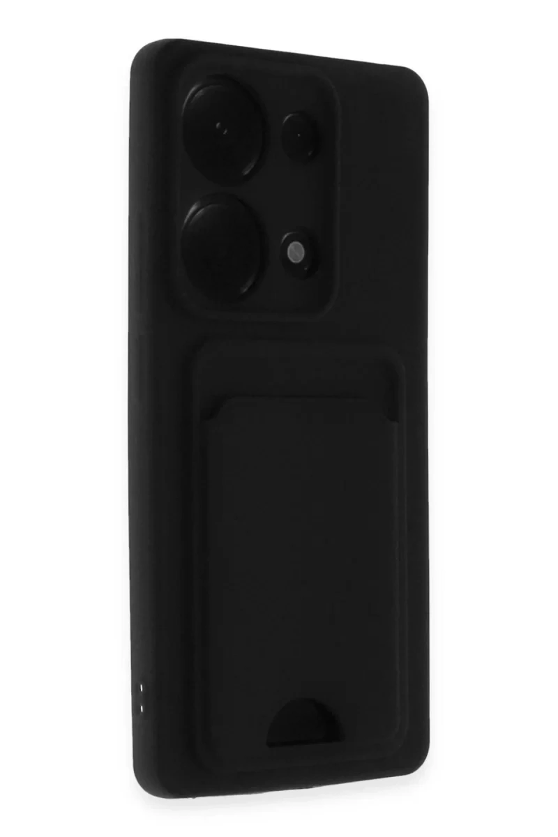 Xiaomi Redmi Note 13 Pro 4G Kılıf Kelvin Kartvizitli Silikon - Siyah
