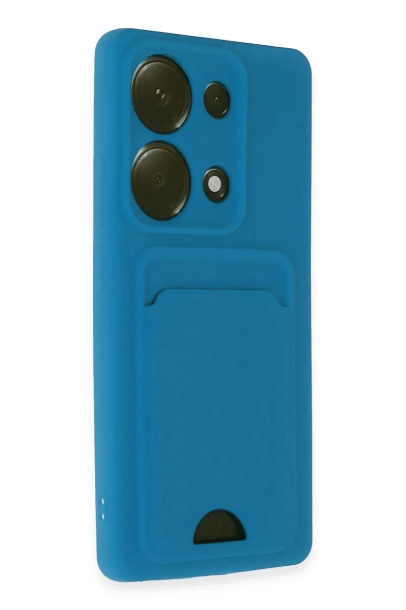 Xiaomi Redmi Note 13 Pro 4G Kılıf Kelvin Kartvizitli Silikon - Mavi