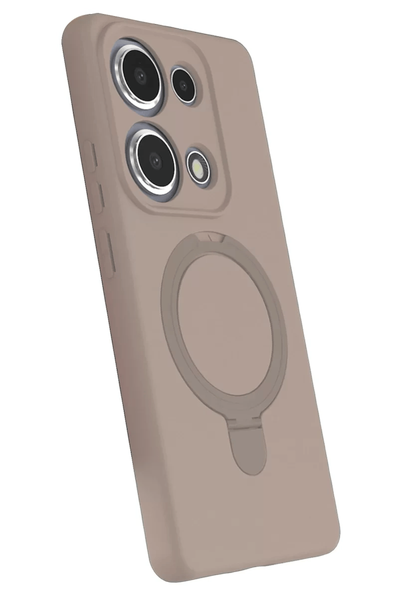 Xiaomi Redmi Note 13 Pro 4G Regal Magsafe Standlı Kapak - Çöl Titanyum
