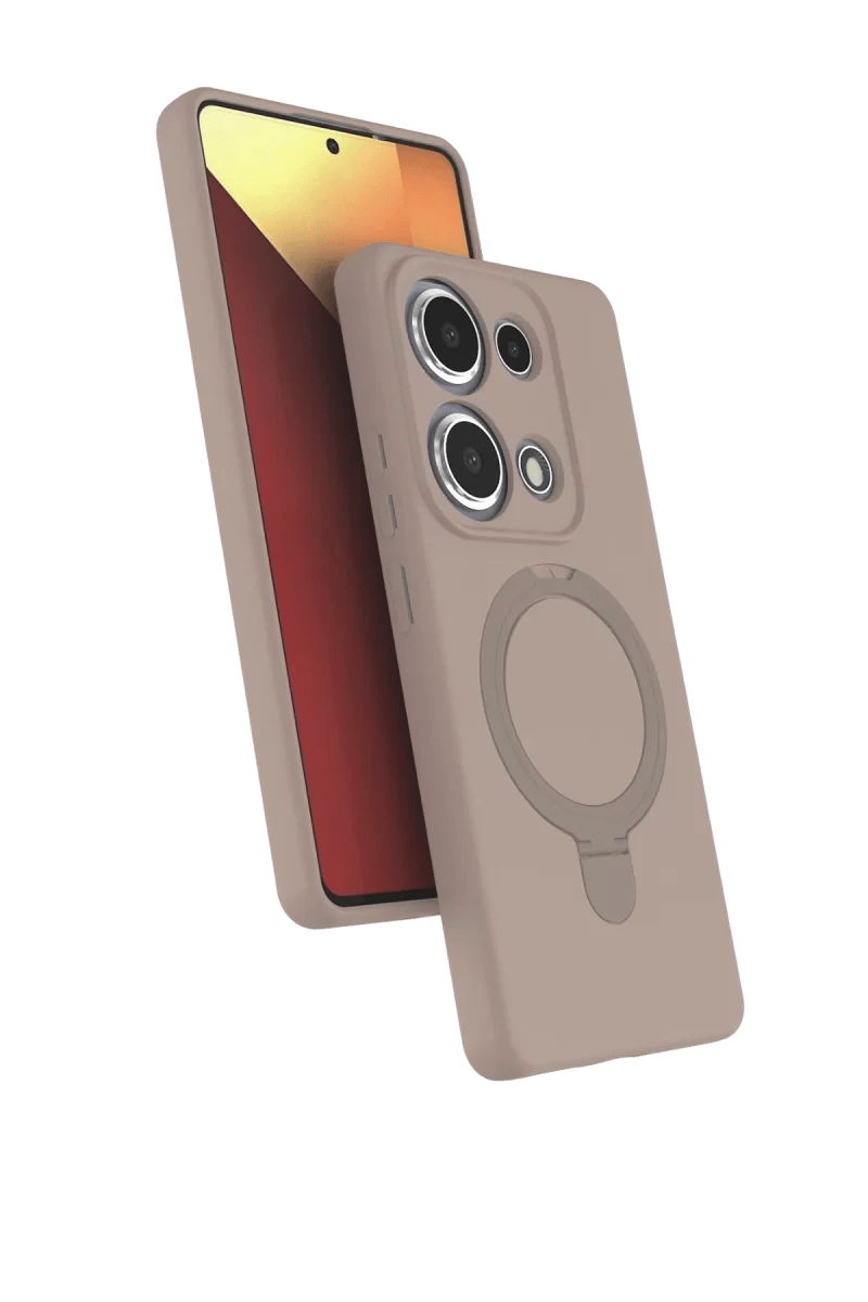 Xiaomi Redmi Note 13 Pro 4G Regal Magsafe Standlı Kapak - Çöl Titanyum