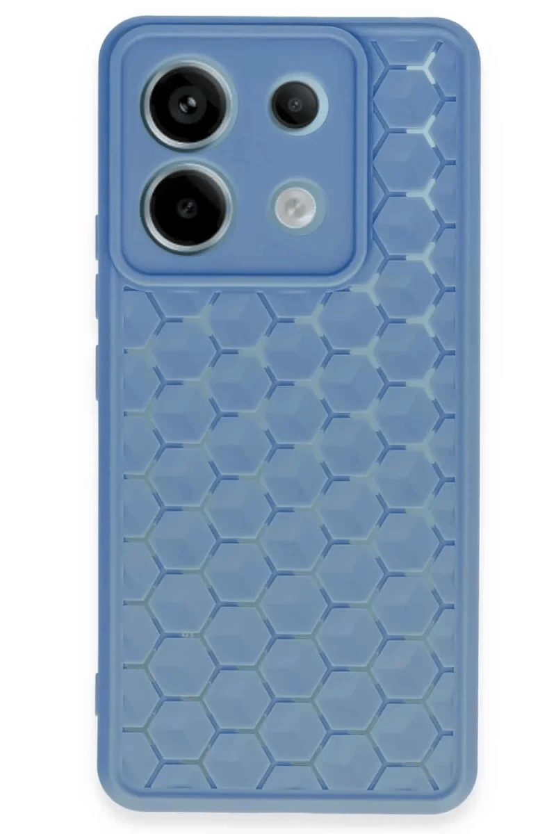 Xiaomi Redmi Note 13 Pro 5G Kılıf Petek Silikon Kapak - Mavi