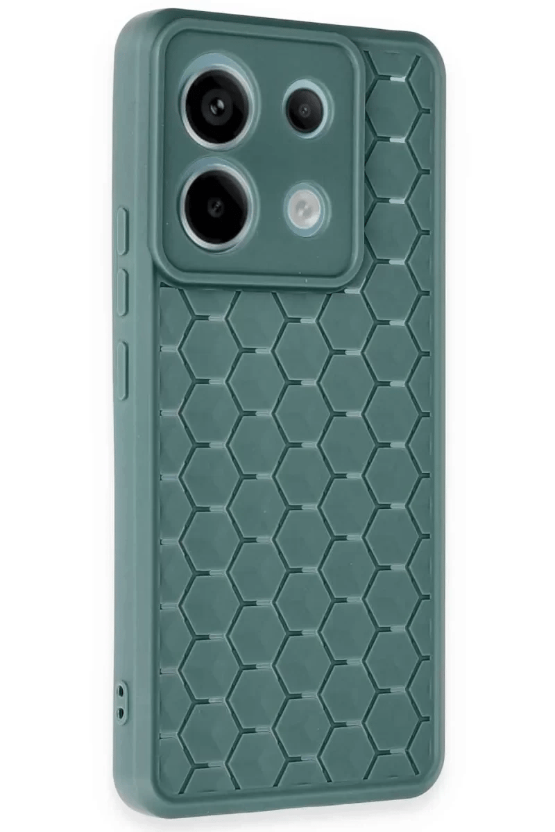Xiaomi Redmi Note 13 Pro 5G Kılıf Petek Silikon Kapak - Koyu Yeşil