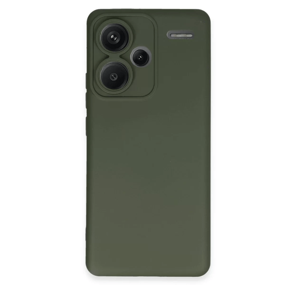 Xiaomi Redmi Note 13 Pro Plus Kılıf Nano içi Kadife Silikon - Koyu Yeşil
