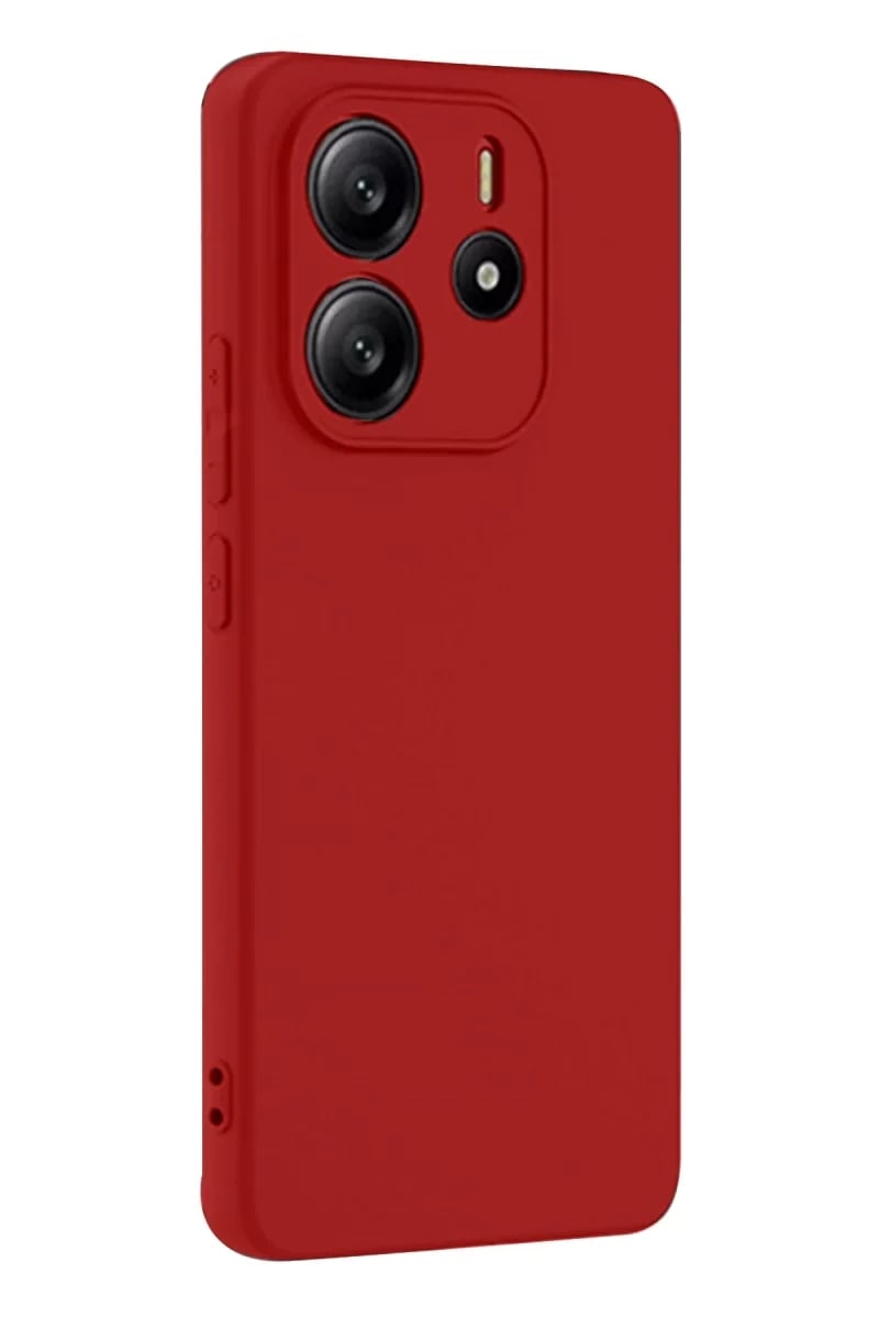 Xiaomi Redmi Note 14 4G Kılıf First Silikon - Kırmızı
