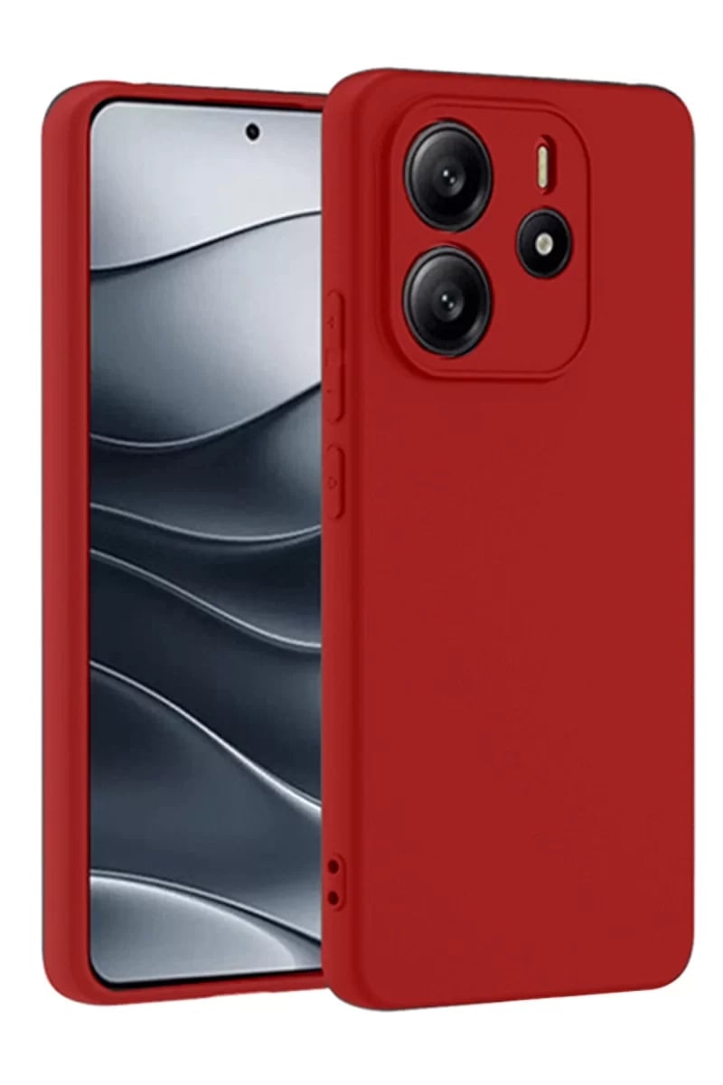 Xiaomi Redmi Note 14 4G Kılıf First Silikon - Kırmızı