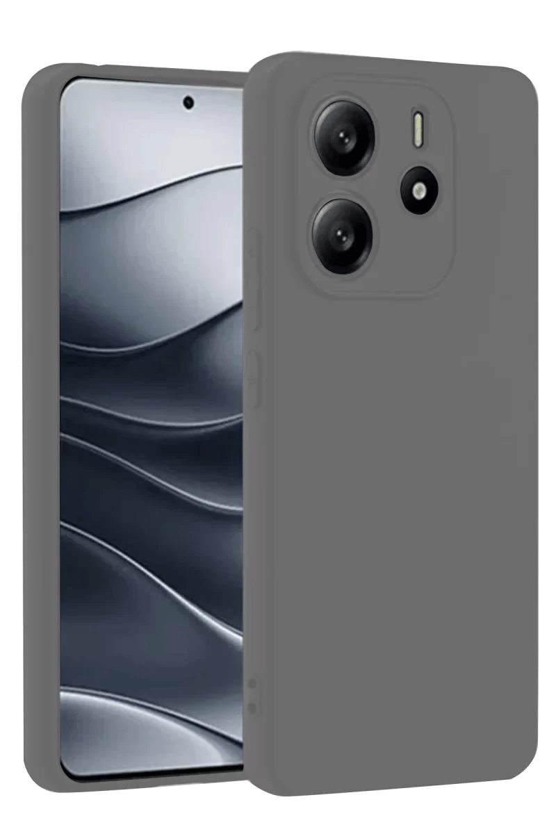 Xiaomi Redmi Note 14 4G Kılıf First Silikon - Gri