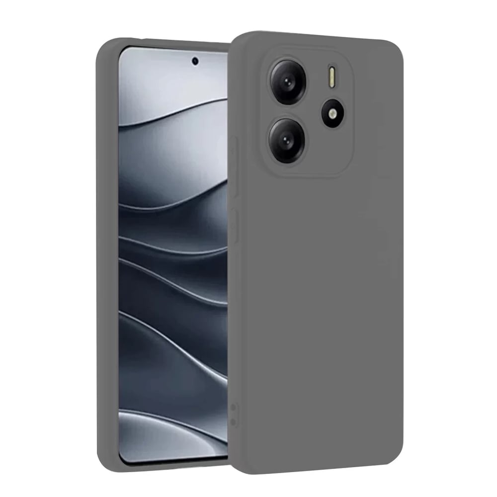 Xiaomi Redmi Note 14 4G Kılıf First Silikon - Gri
