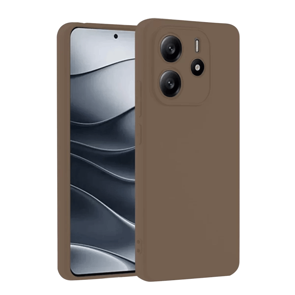 Xiaomi Redmi Note 14 4G Kılıf First Silikon - Kahverengi