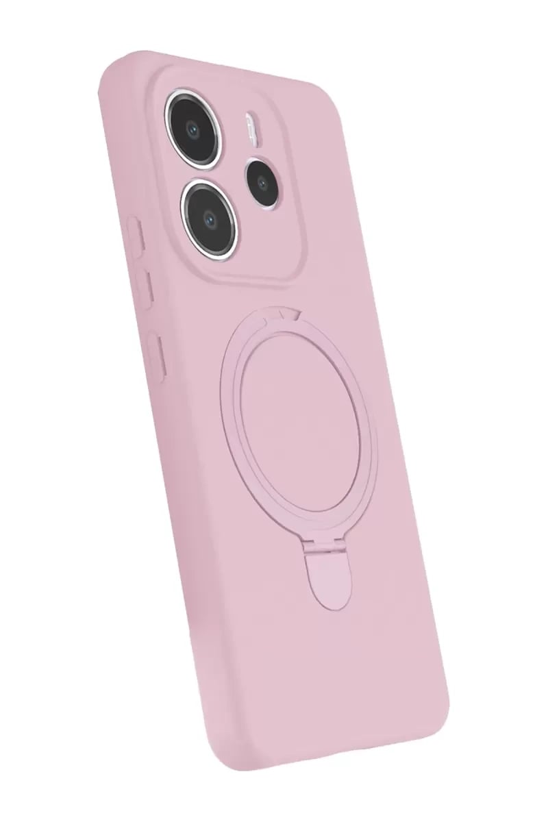 Xiaomi Redmi Note 14 4G Regal Magsafe Standlı Kapak - Açık Pembe