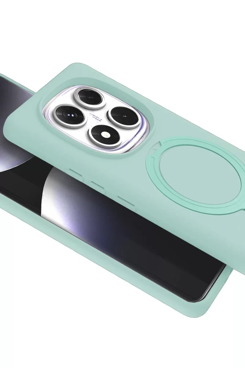 Xiaomi Redmi Note 14 Pro 4G Regal Magsafe Standlı Kapak - Su Yeşili