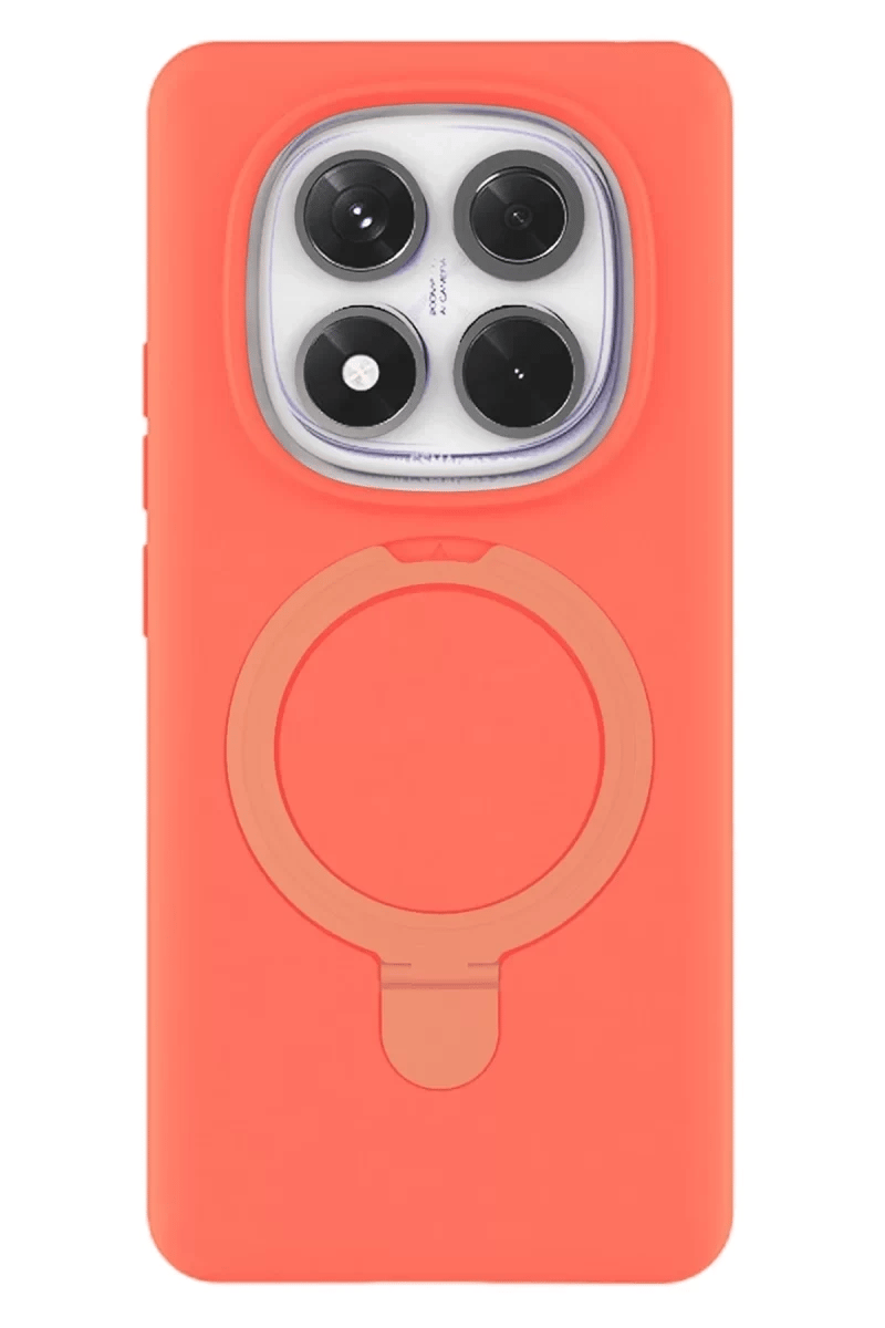 Xiaomi Redmi Note 14 Pro 4G Regal Magsafe Standlı Kapak - Turuncu