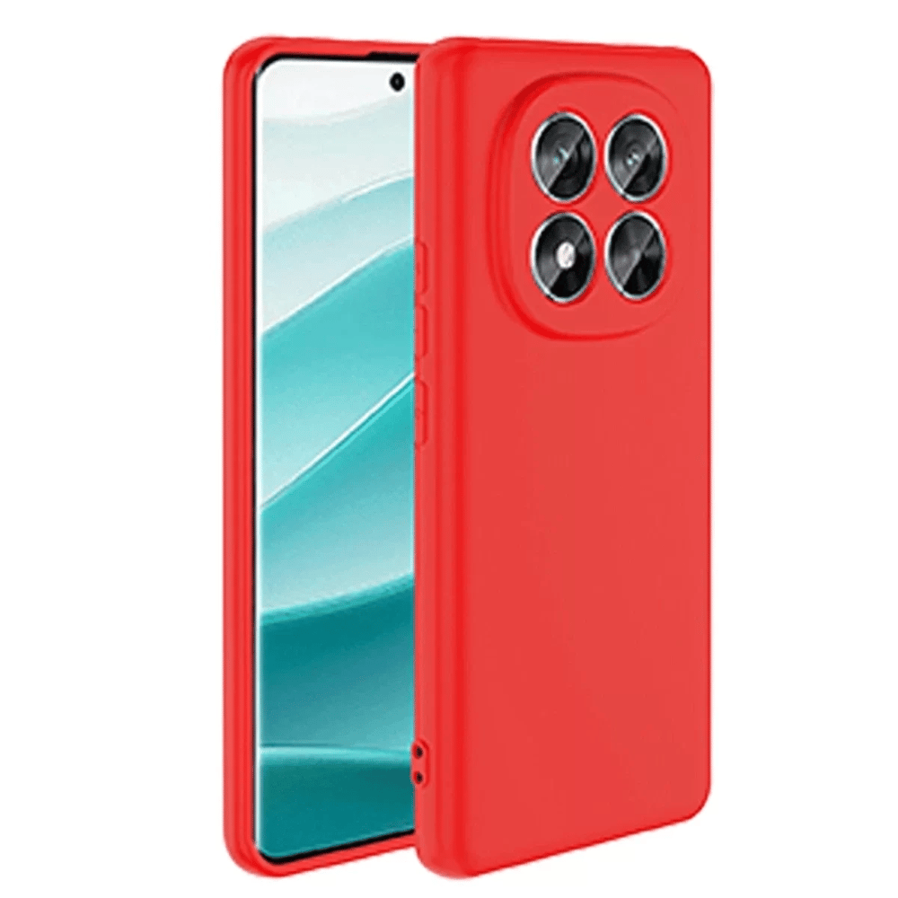 Xiaomi Redmi Note 14 Pro 5G Kılıf Nano içi Kadife Silikon - Kırmızı