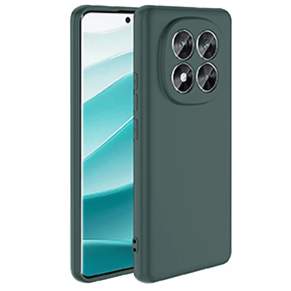 Xiaomi Redmi Note 14 Pro 5G Kılıf Nano içi Kadife Silikon - Koyu Yeşil