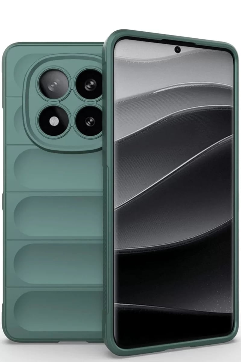 Xiaomi Redmi Note 14 Pro 5G Kılıf Optimum Silikon - Koyu Yeşil
