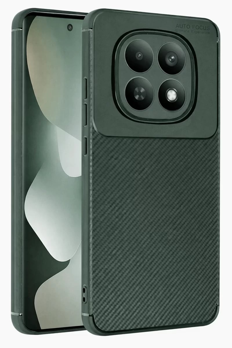 Xiaomi Redmi Note 15 4G Auto Focus Karbon Kapak - Koyu Yeşil