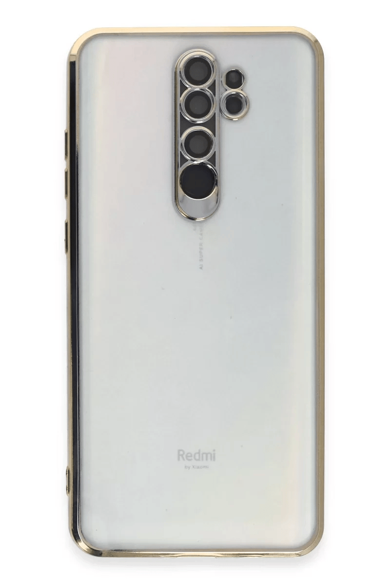 Xiaomi Redmi Note 8 Pro Kılıf Lensli Silikon - Gold