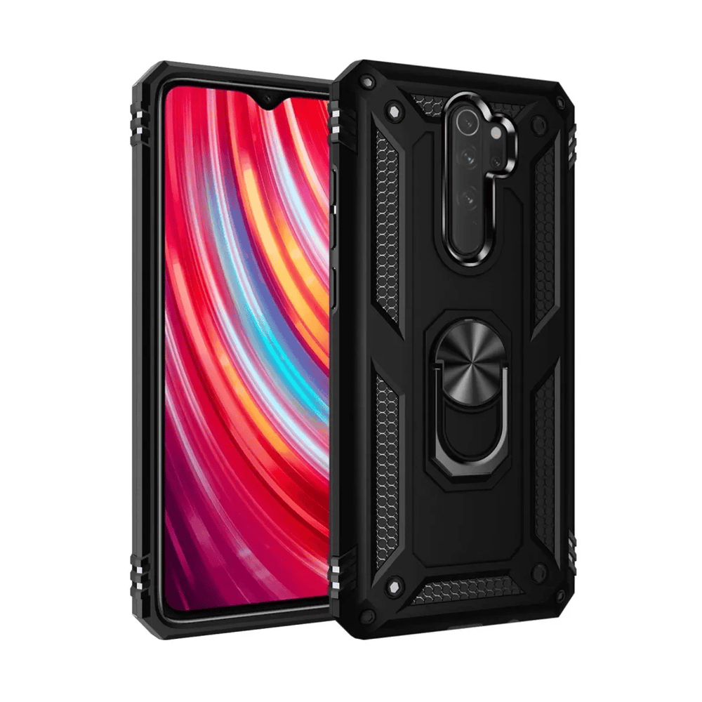 Xiaomi Redmi Note 8 Pro Kılıf Sofya Yüzüklü Silikon Kapak - Siyah