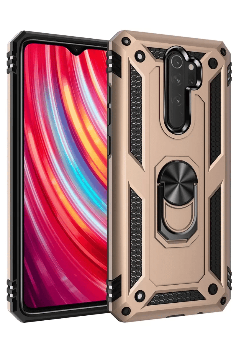 Xiaomi Redmi Note 8 Pro Kılıf Sofya Yüzüklü Silikon Kapak - Gold