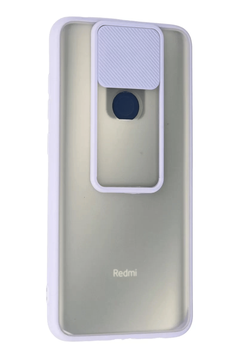 Xiaomi Redmi Note 9 Kılıf Palm Buzlu Kamera Sürgülü Silikon - Lila
