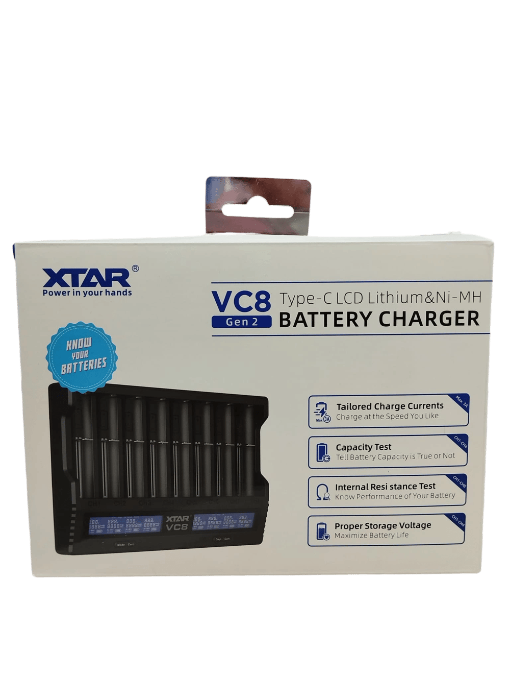 Xtar VC8 Sekizli Li-ion / NI-CD / NI-MH Pil Şarj Cihazı