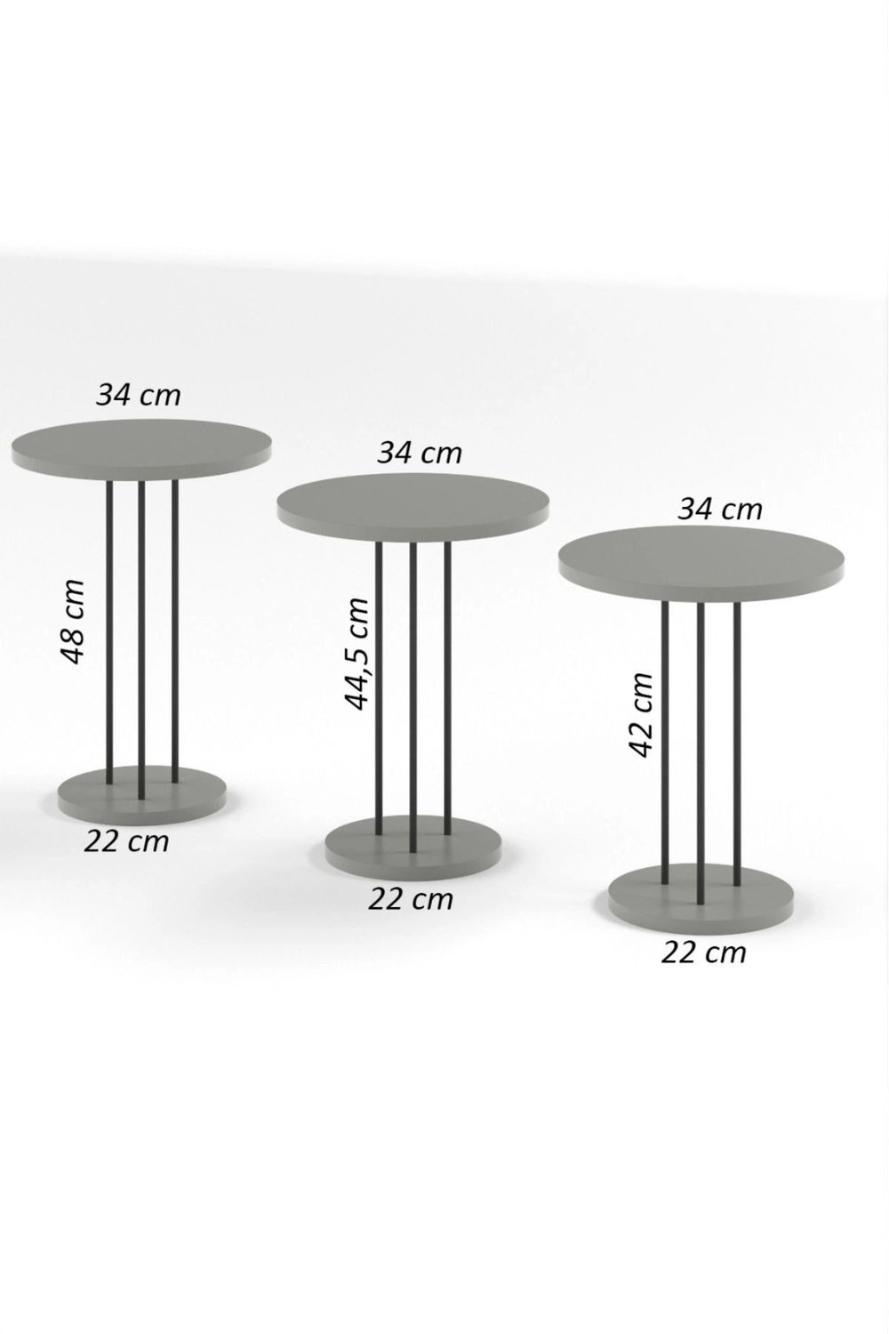 Zigon Sehpa Terra Gold Ceviz Antrasit TRR01