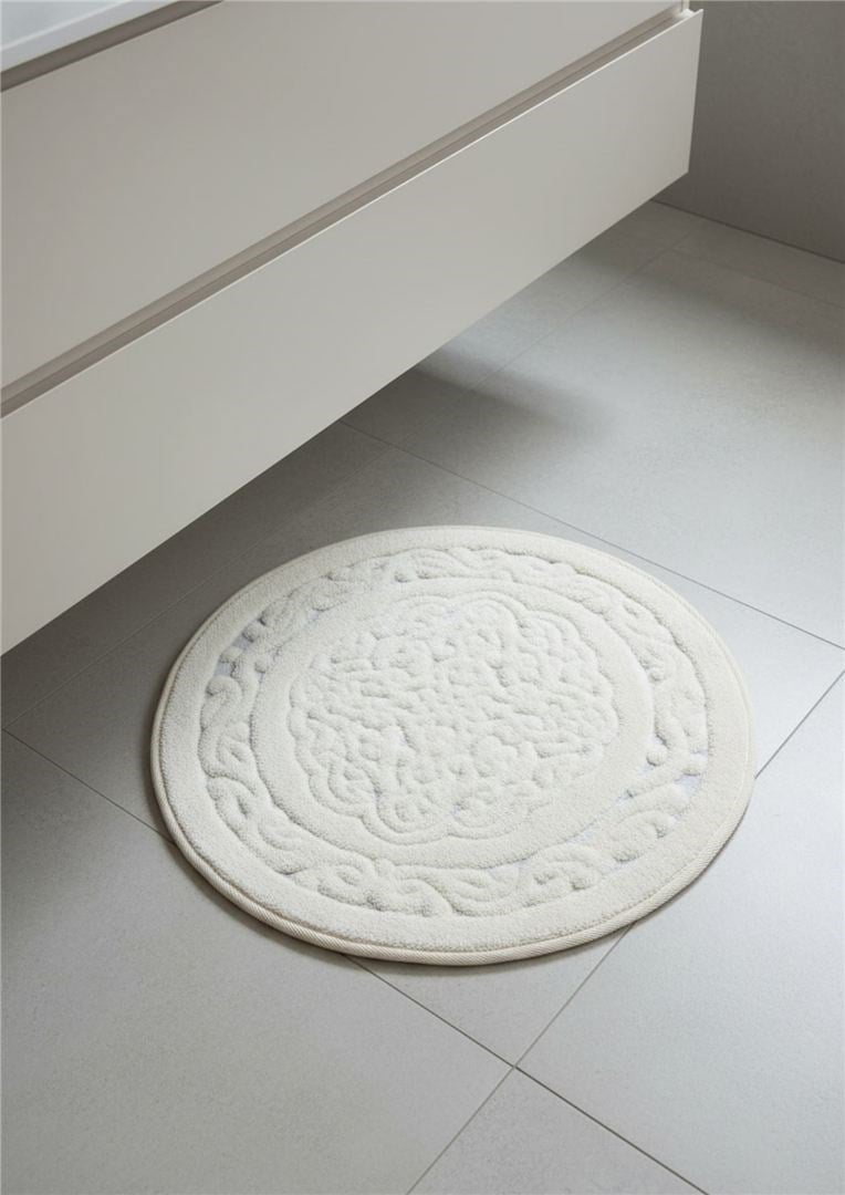 PAMUKLU SU EMİCİ BANYO PASPASI YUVARLAK ø60 CM