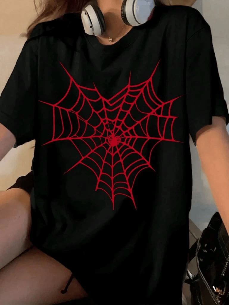 Baskılı Kadın T-shirt - Siyah