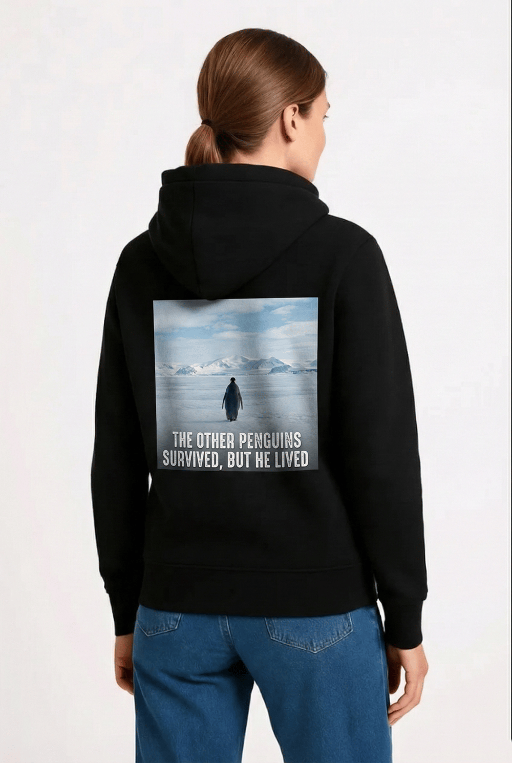 Kadın Oversize Hoodie - Sırt Baskılı 