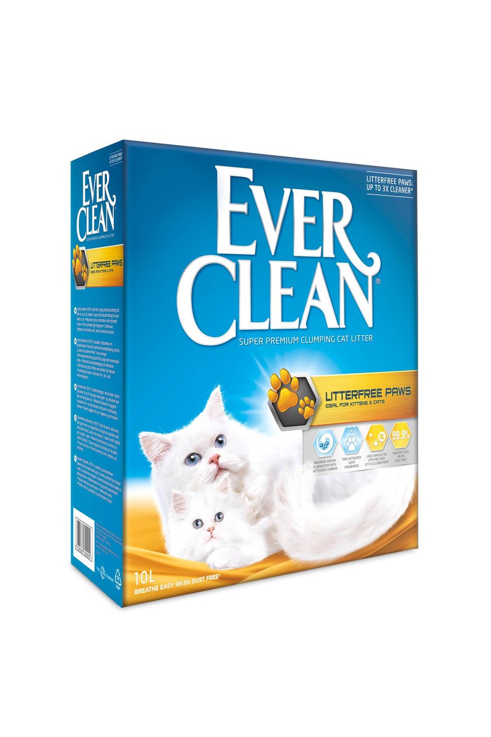 Litterfree Paws İz Bırakmayan Kedi Kumu Yavru ve Uzun Tüylü Kediler için İdeal 10 Lt