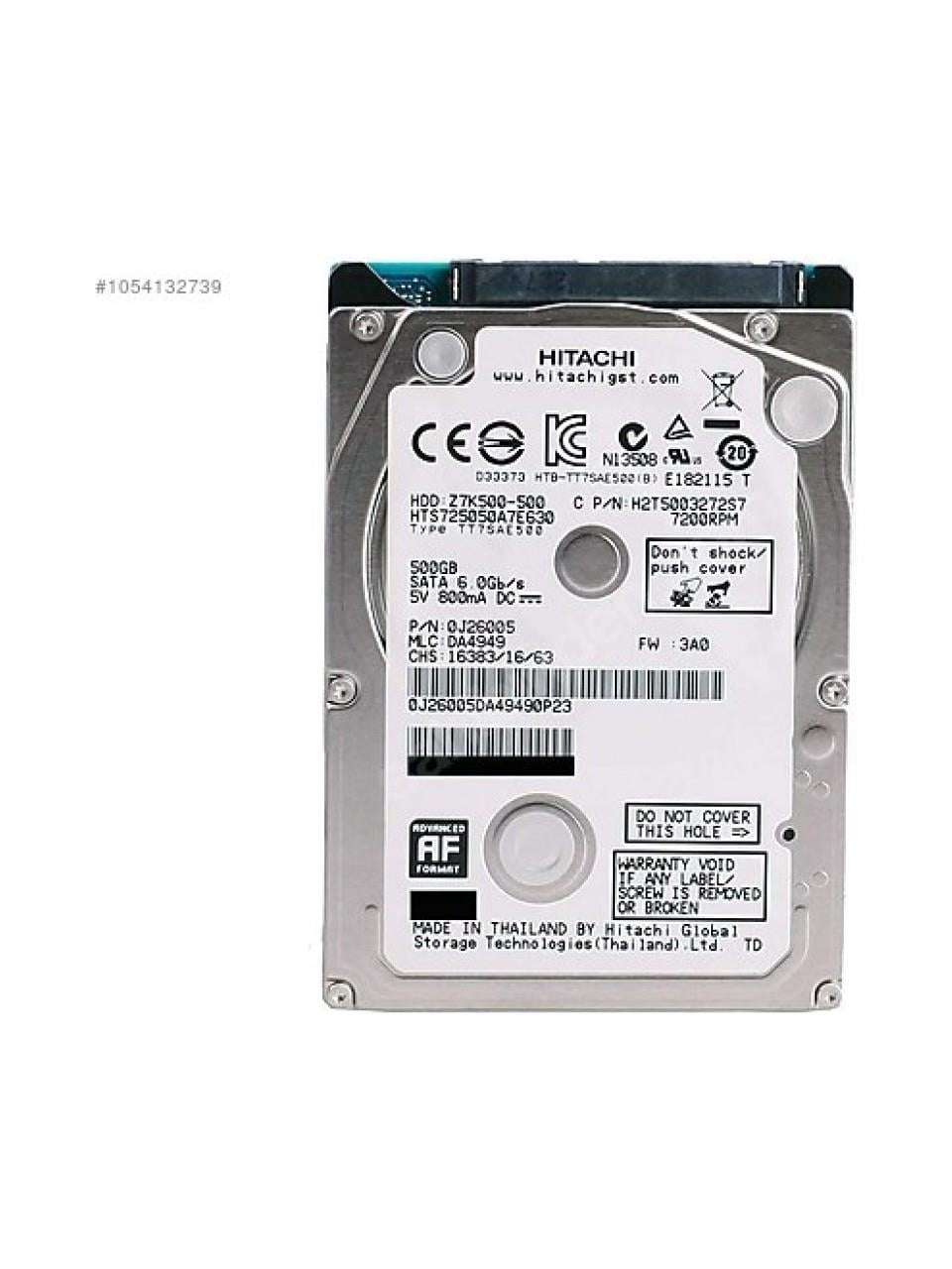 HDD 2.5 500GB 7200RPM 32MB Sata3 Notebook Hardisk Refrubished Yenilenmiş
