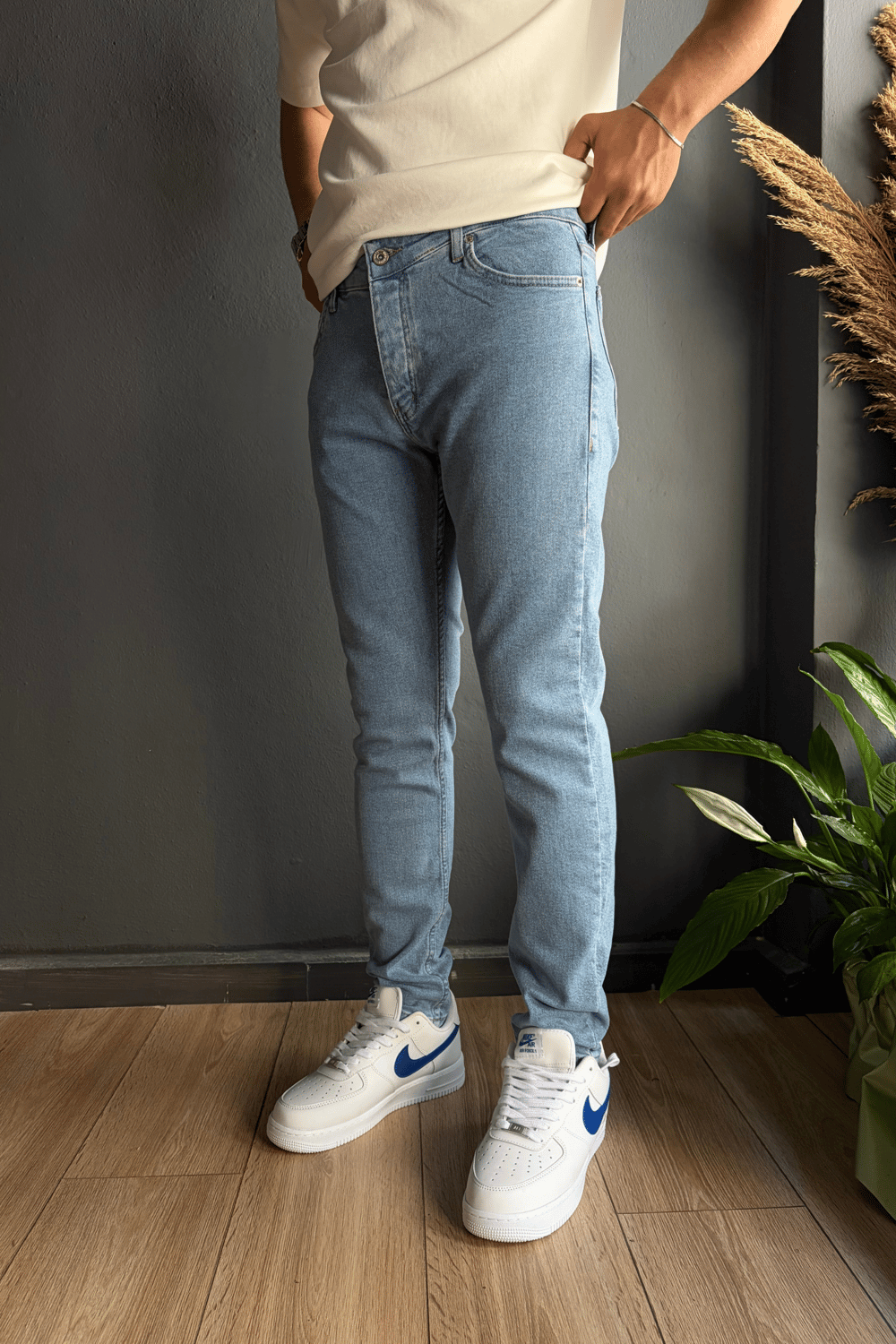 Açık Mavi Slim  Fit Jean