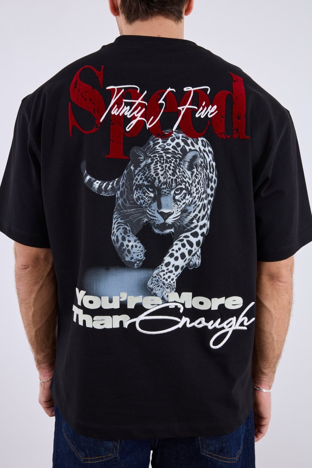 Jaguar Sırt Baskılı T-Shirt Siyah