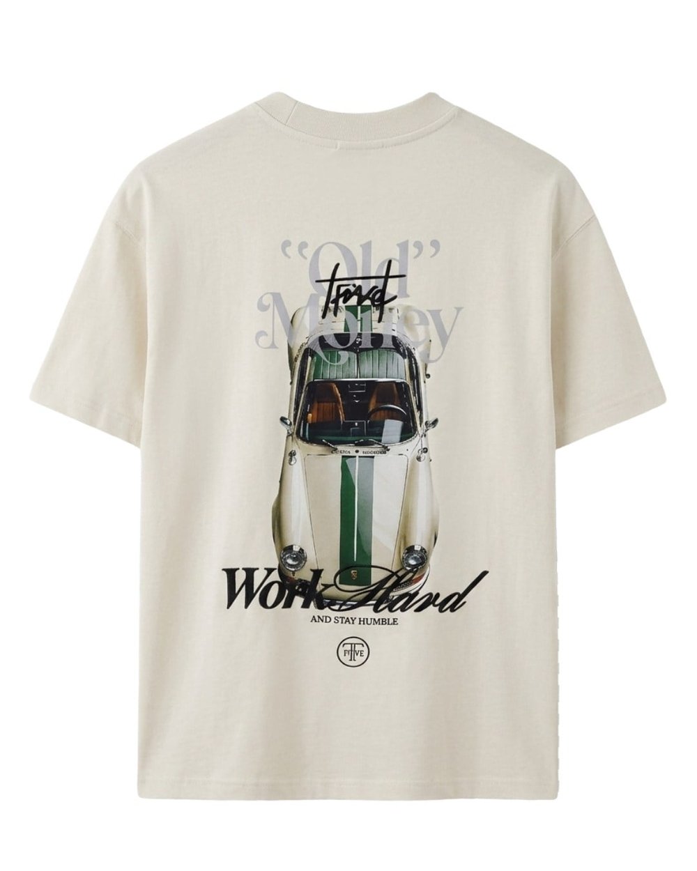 Old Money Porsche Sırt Baskılı T-shirt