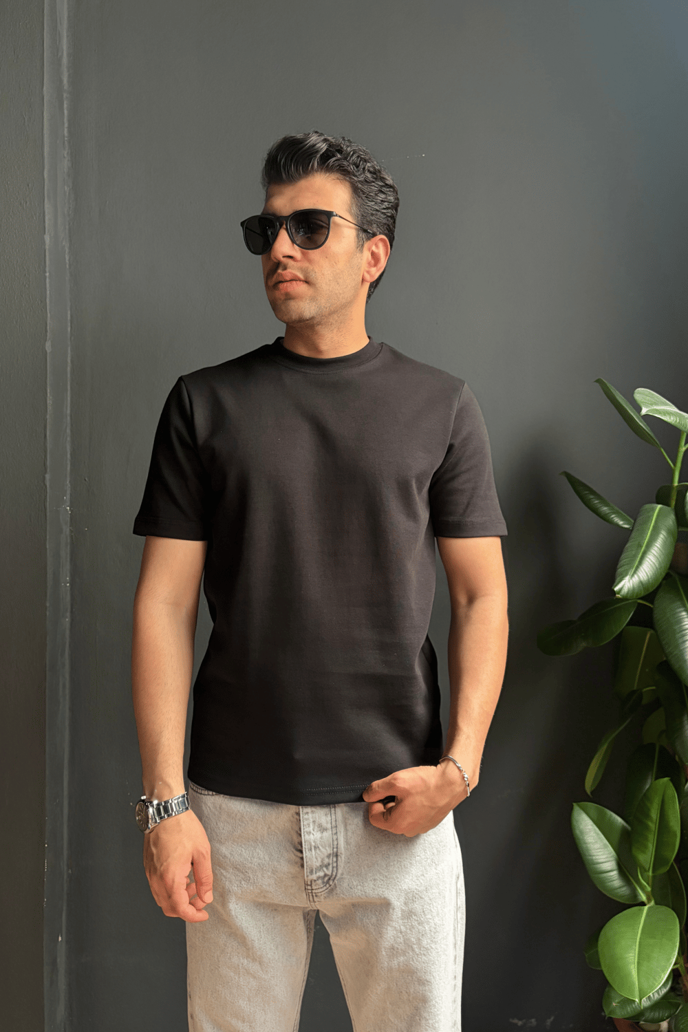 Slimfit Basic Siyah Tişört