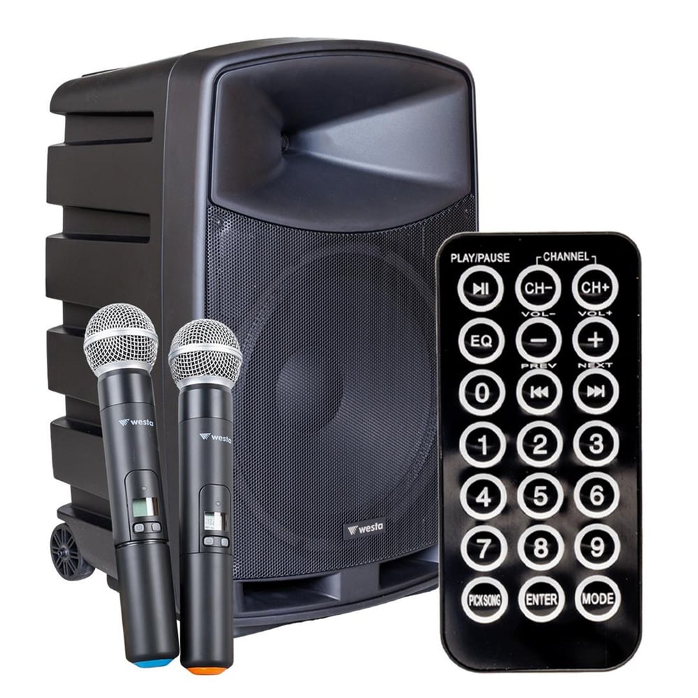 Westa ﻿Westa WAP-12505 12'' 300W 2 Yollu Bluetooth Şarjlı Kabin Hoparlör - Taşınabilir Amfi