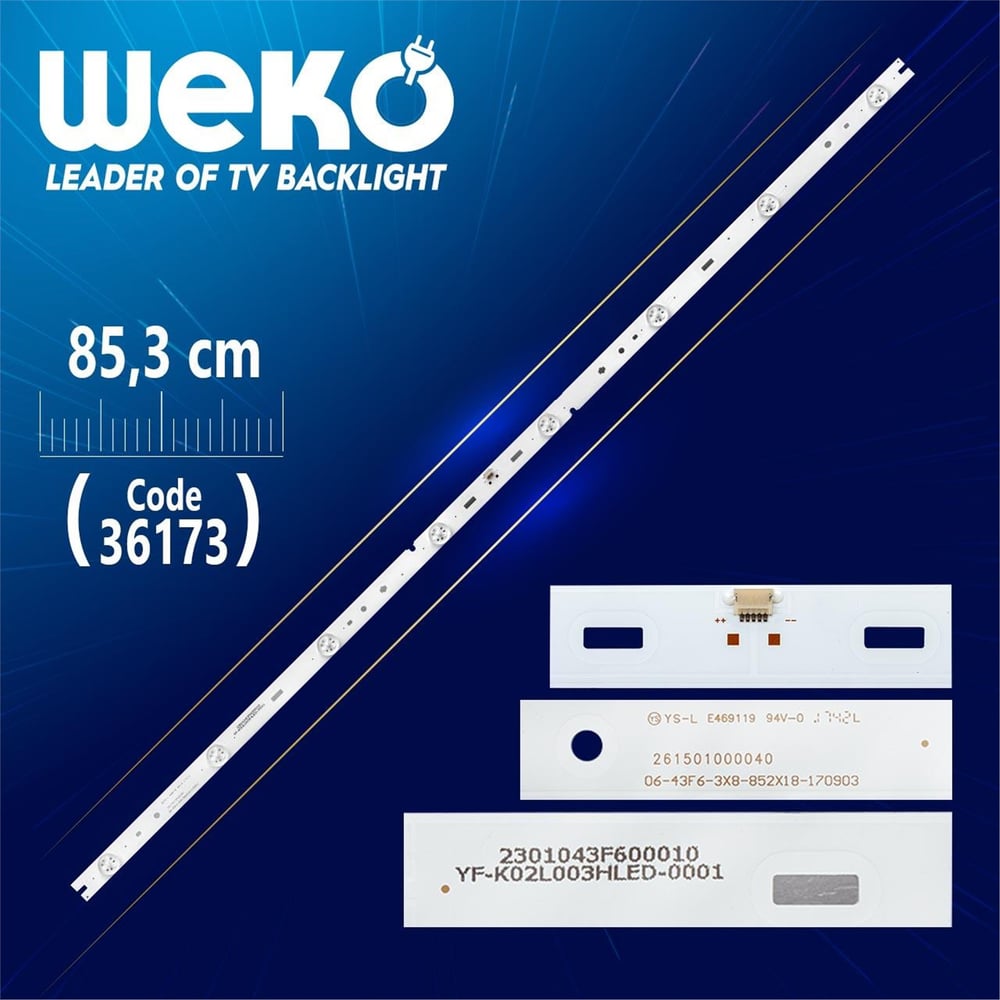 Weko 06-43F6-3X8-852X18-170903 - 8 Ledli - 85.3 CM - Tv Led Bar - Tv Led Bar