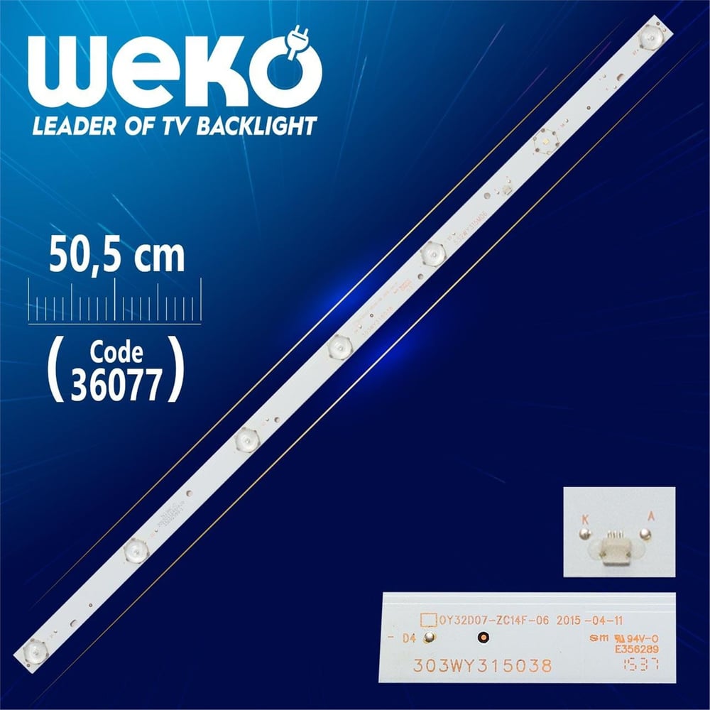 Weko 0732D07-ZC14F-06 532WY315M06 50.5 Cm Tv Led Bar - Tv Led Bar