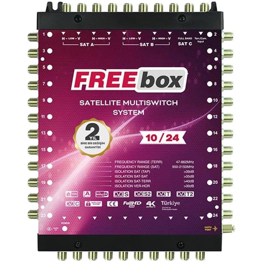Freebox 10X24 Kaskatlı Santral Freebox - Freebox Kaskatlı Uydu Santral