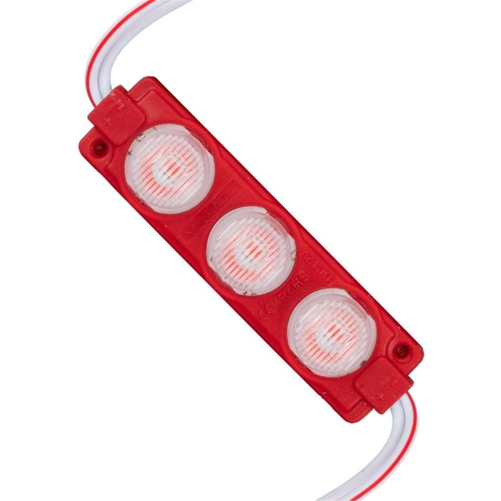 Powermaster 12 Volt 3 Watt Kırmızı LED Modül - 74x20 mm - 3030 Çip - Modül Led