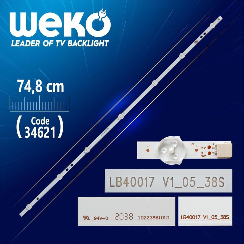 Weko 17Dlb40vxr1 - Lb40017 V1_05_38S - B Type 74.8 Cm 7 Ledli - (Wk-111) - Vestel Led Bar