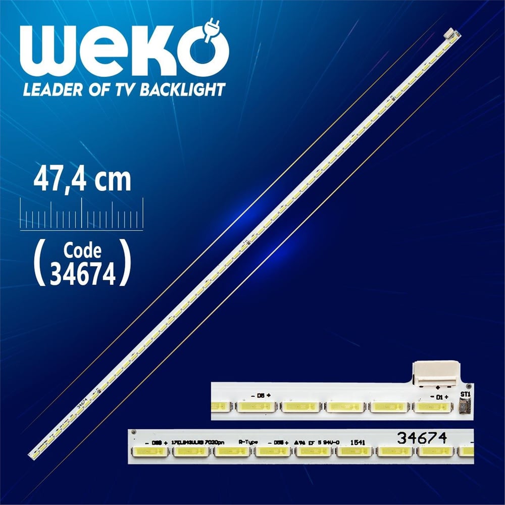 Weko 17Elb43ulr3 7020Pkg(Pn) R-Type - 47.4 Cm 58 Ledli - (Wk-143) - Vestel Led Bar