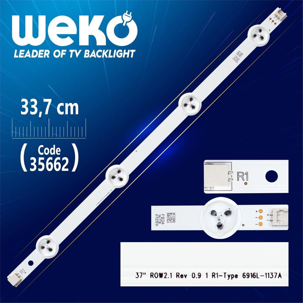 Weko 37'' ROW2.1 REV 0.9 1 R1-TYPE 6916L-1137A - 33.7 Cm 4 Ledli - WK-1141 Led Tv Bar - Tv Led Bar