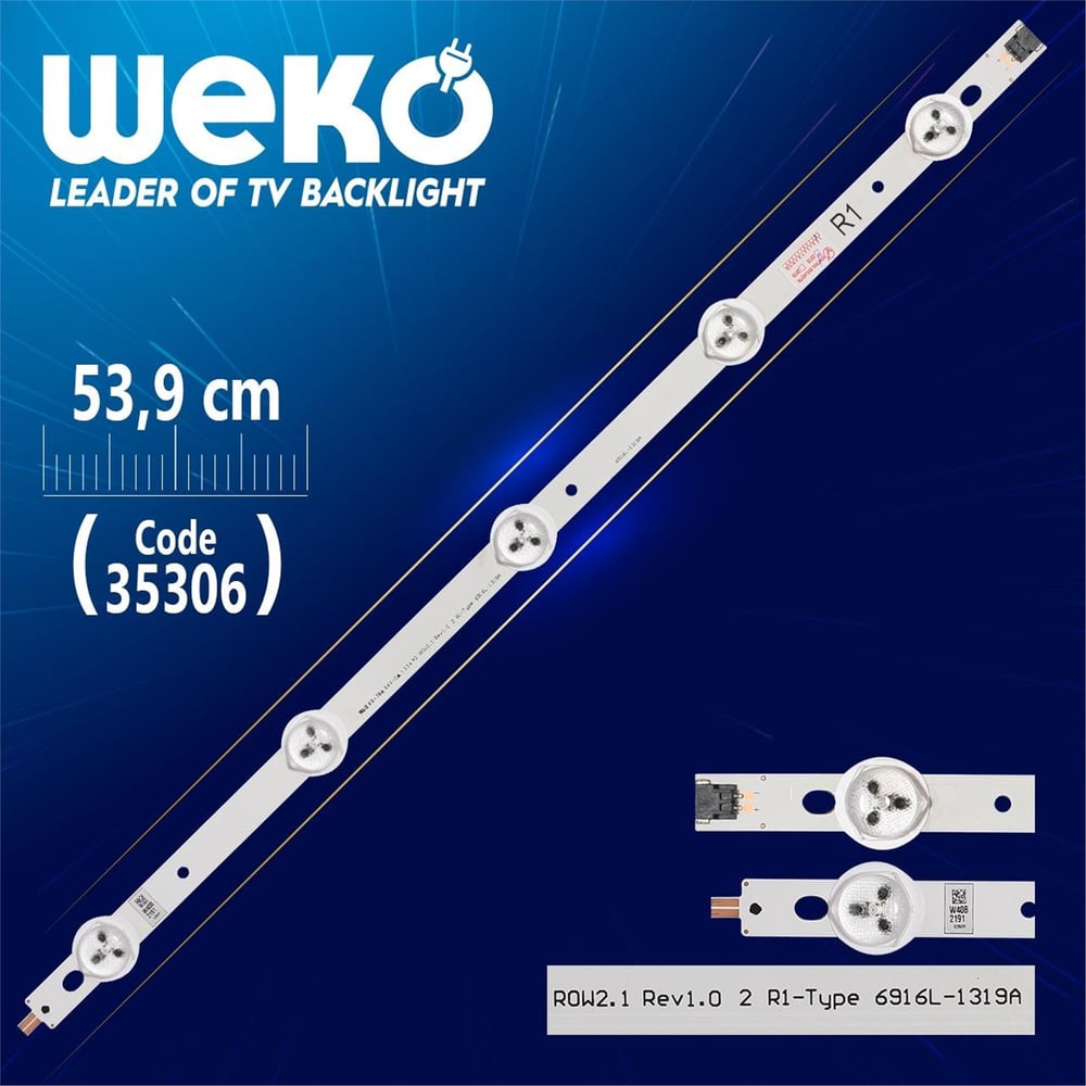Weko 42'' ROW2.1 REV1.0 2 R1-TYPE - 42'' ROW2.1 REV 0.0 1 R1-TYPE - 6916L-1319A - 42 Cm 5 Ledli - WK-370 Led Tv Bar - Tv Led Bar