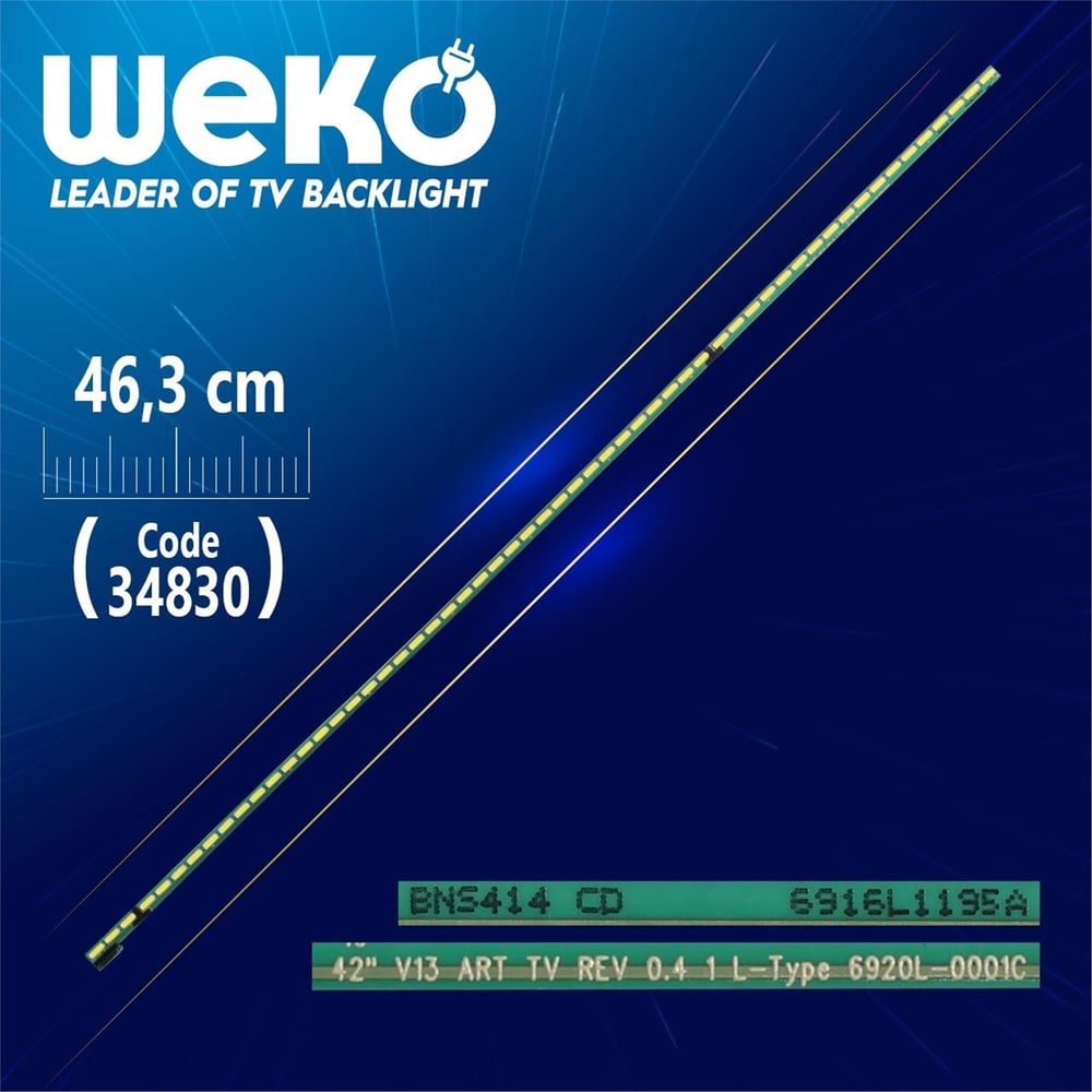 Weko 42 V13 Art Tv Rev 0.4 1 L-Type 6920L-0001C - 46.3 Cm 54 Ledli - (Wk-702) - LG Led Bar